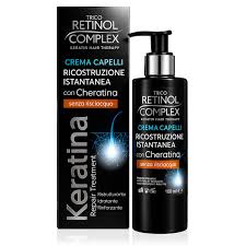 CREMA CAPELLI RICOSTRUZIONE ISTANTANEA ALLA CHERATINA 100ml trico retinol complex - sandraperfume