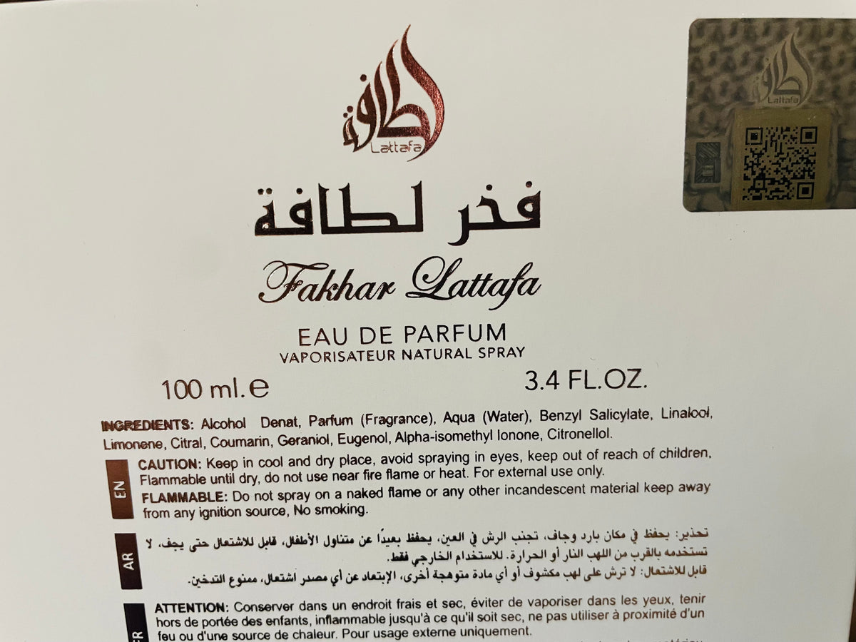 Lattafa Fakhar Rose EDP 100ml fragranza floreale