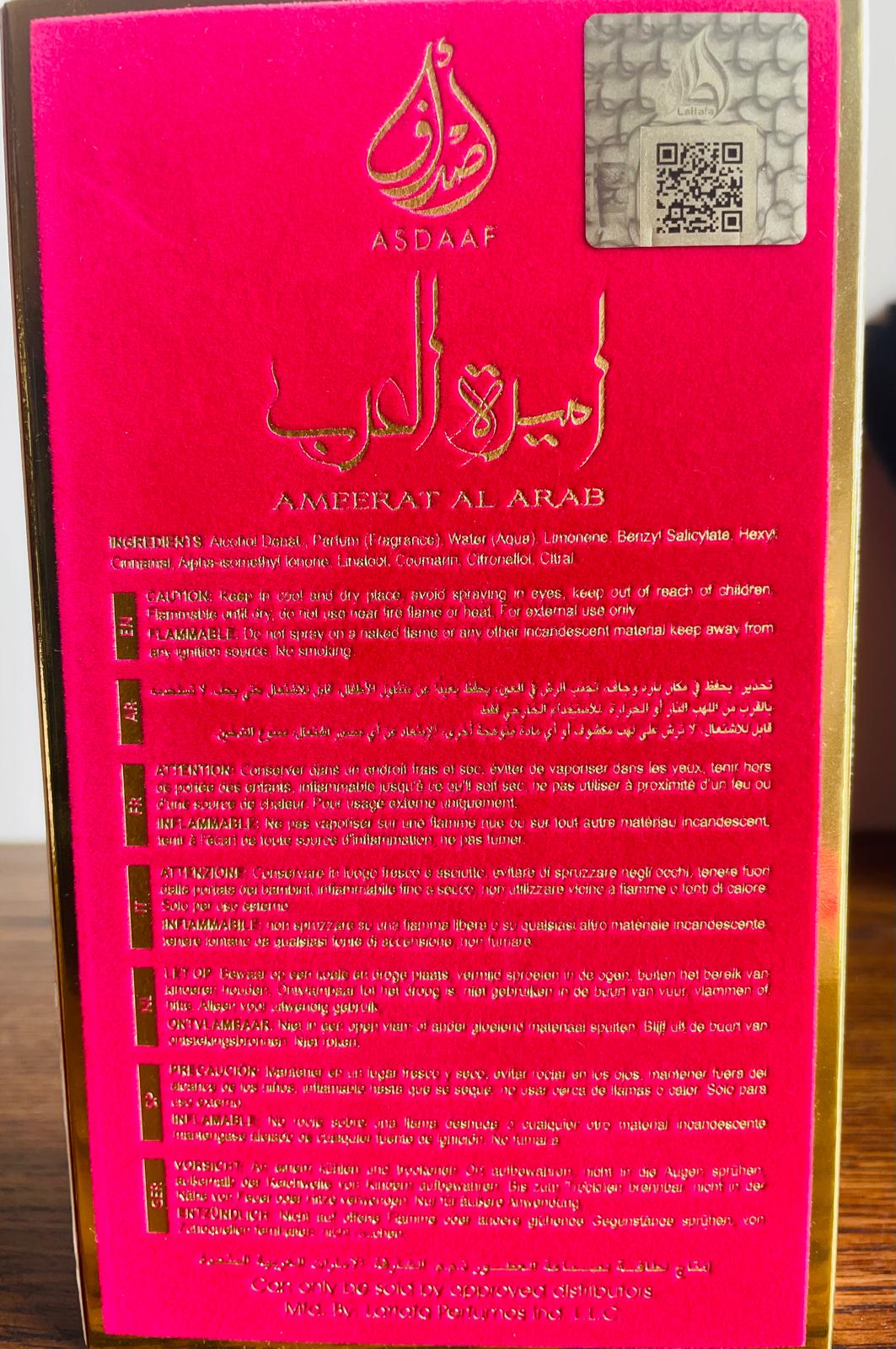 Asdaaf Ameerat Al Arab Sugar Crown Eau de Parfum Donna 100 ml