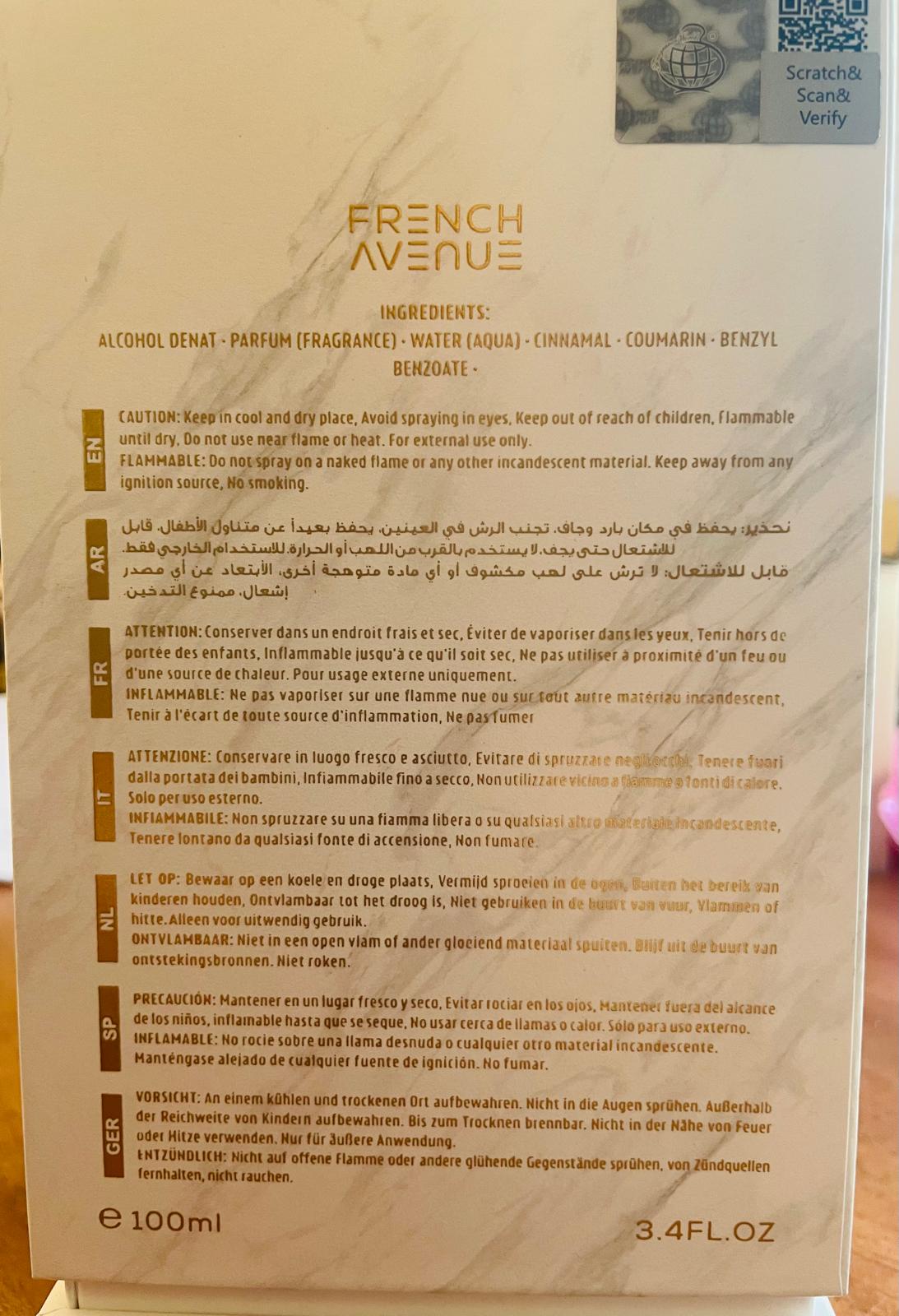 French Avenue Grecia Eau de Parfum da donna 100 ML