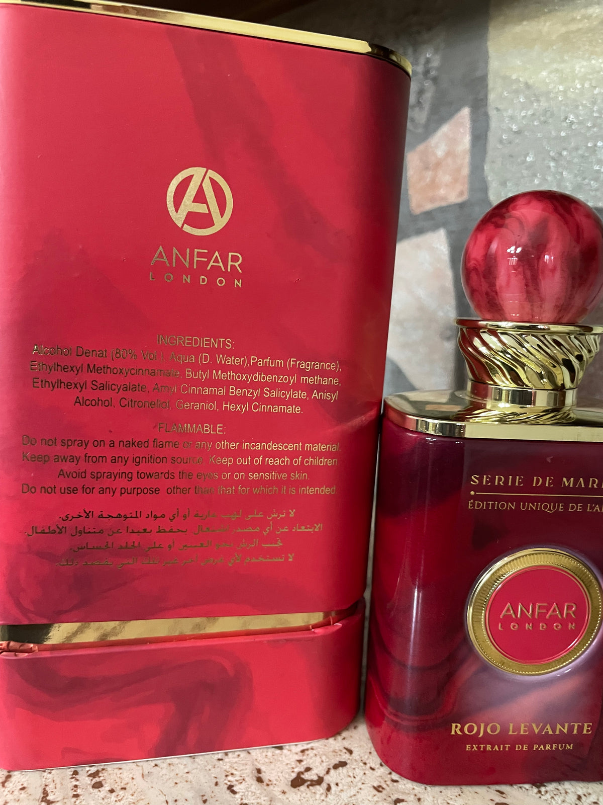 Anfar London Rojo Levante Extrait de Parfum da donna 100 ml