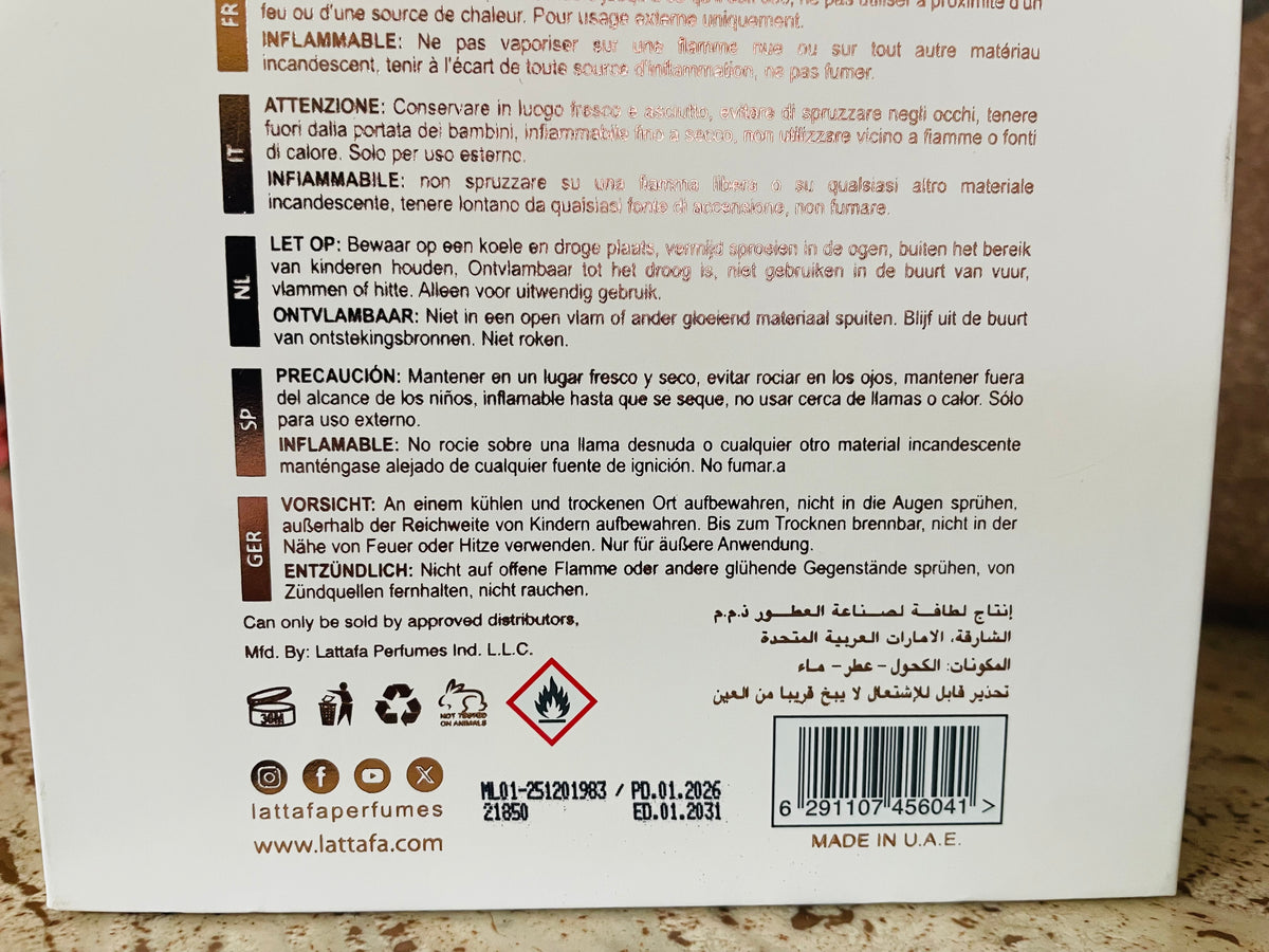 Lattafa Fakhar Rose EDP 100ml fragranza floreale