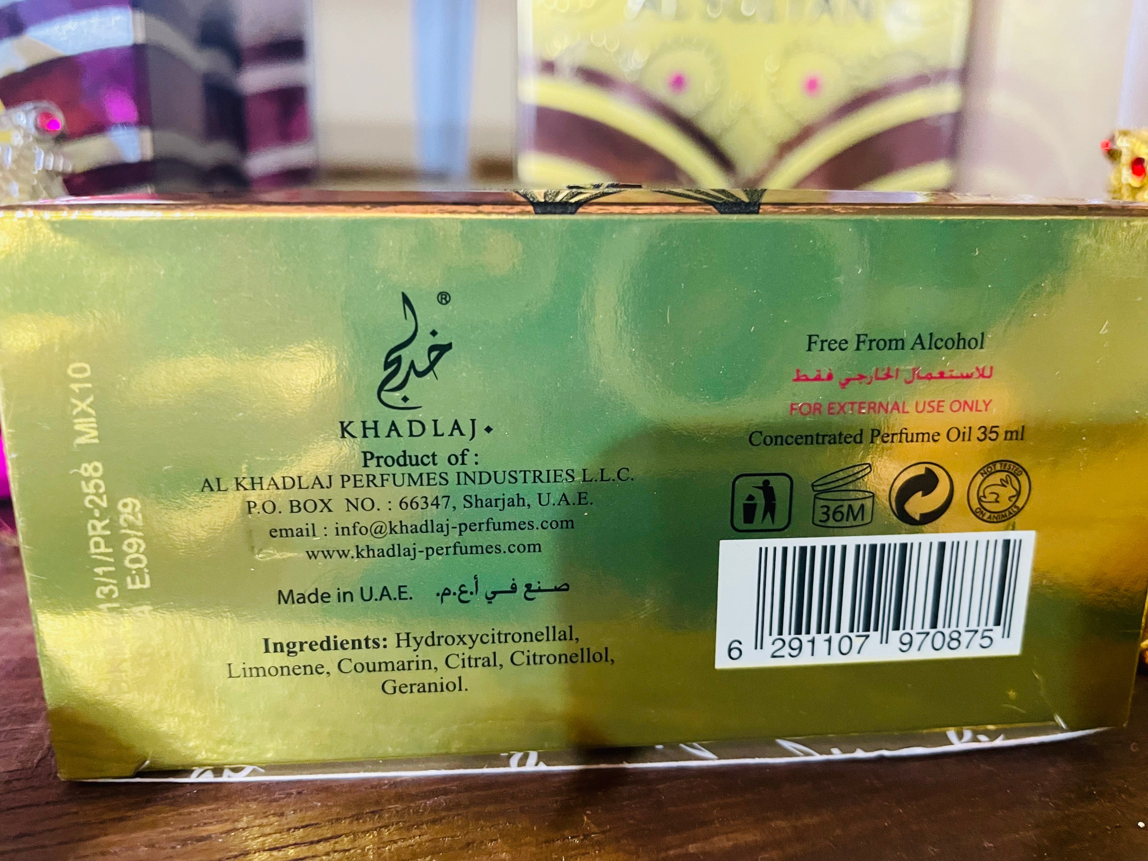 Khadlaj Hareem Al Sultan Gold olio profumato concentrato unisex 35 ML