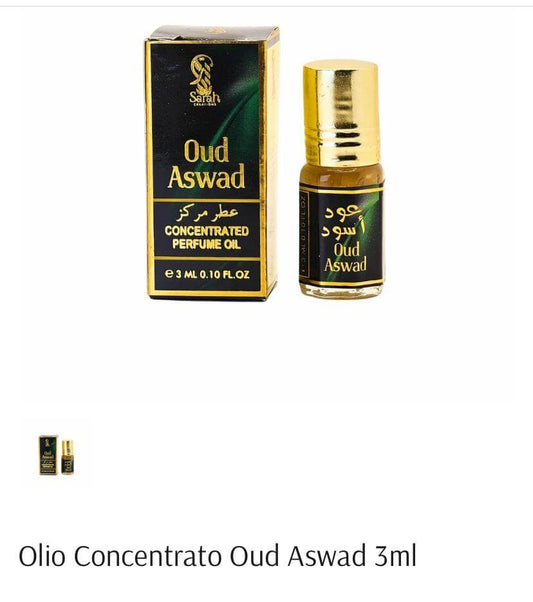 Sarah Oud Aswad olio profumato concentrato da uomo 3 ML - sandraperfume
