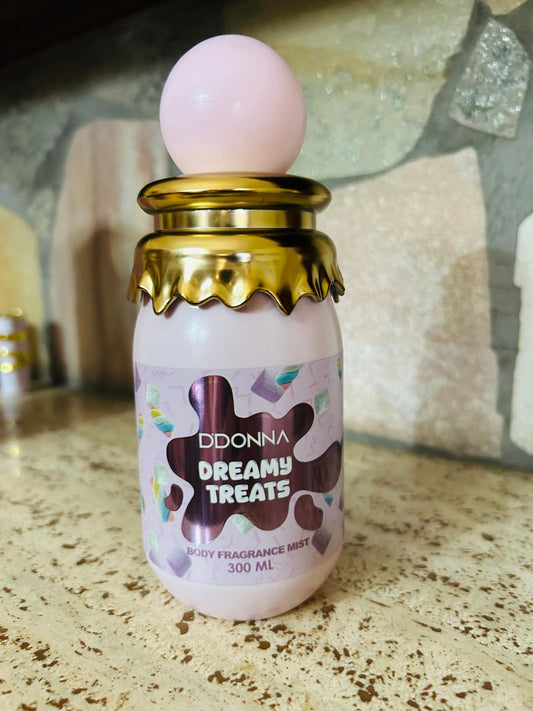 D'Donna Dreamy Treats  Acqua Profumata Corpo 300 ml - Fragranza Gourmand Vaniglia e Marshmallow