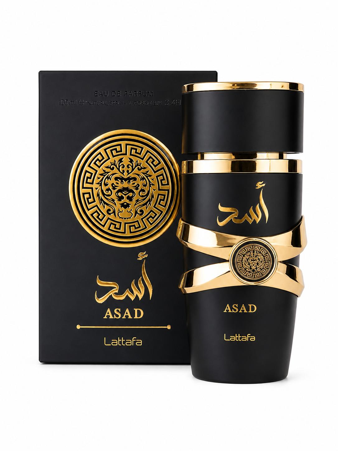 Lattafa Asad Eau de Parfum 100ml Uomo - Profumo Arabo Intenso Vaniglia Speziato