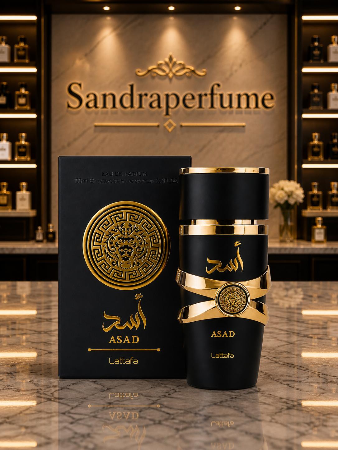Lattafa Asad Eau de Parfum 100ml Uomo - Profumo Arabo Intenso Vaniglia Speziato
