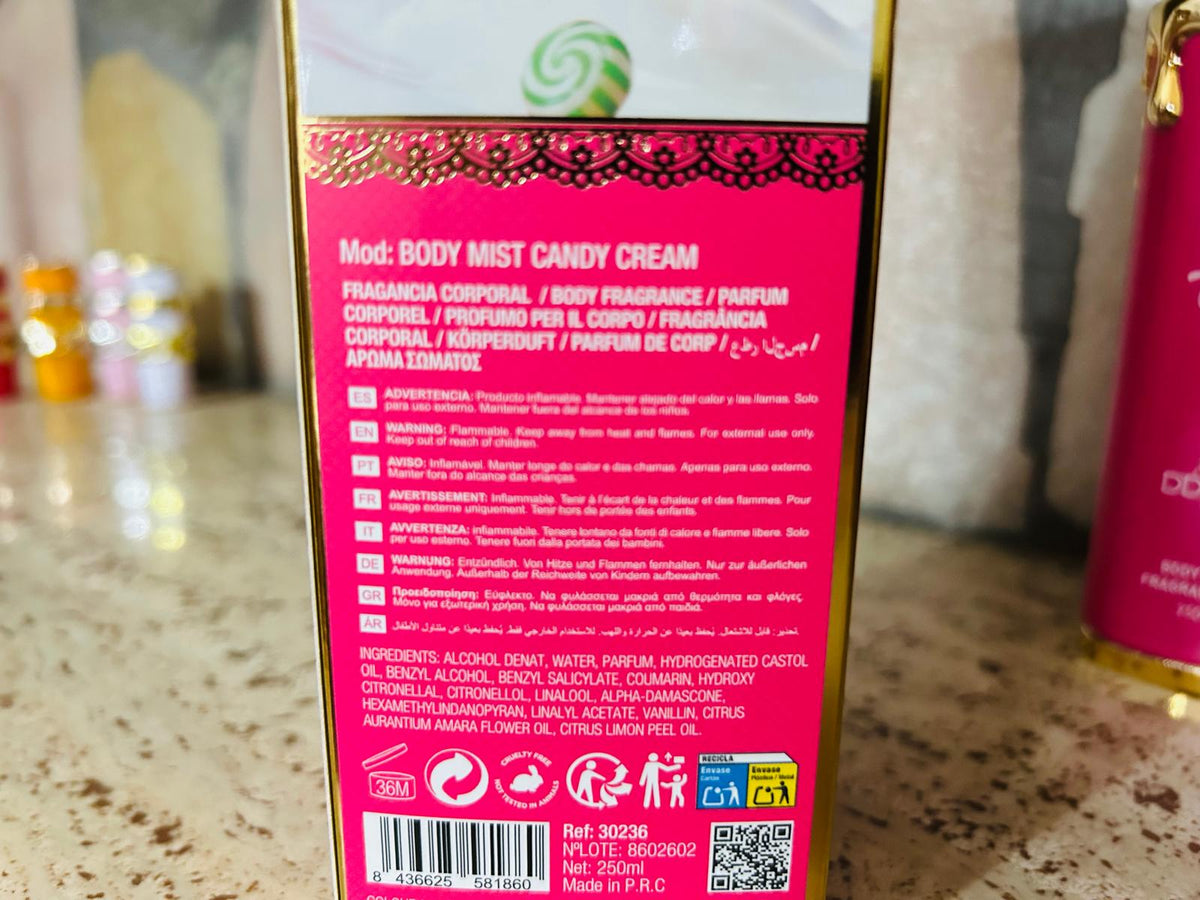 DDonna - Acqua Profumata Corpo e Capelli "Candy Cream" 250ml