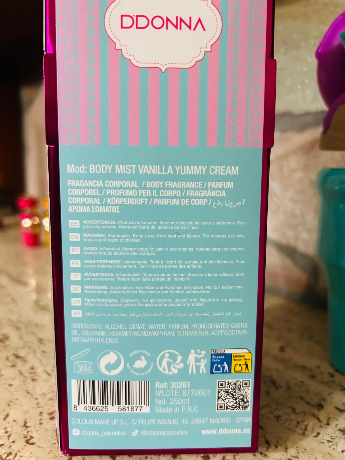 D'Donna Acqua Profumata Corpo e Capelli - Vanilla Ice (250 ml)