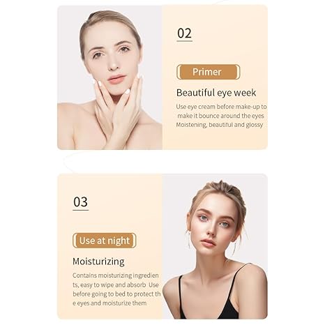 Crema contorno occhi alla polpa di riso BIOAQUA, estratto di riso, idratante, liscia e nutriente, per la pelle del contorno occhi, 20 g / 0,7 oz - sandraperfume