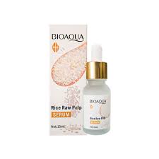 BIOAQUA Essenza Viso alla Polpa di Riso Cruda Acido Ialuronico Restringe i Pori Ammorbidisce la Pelle Siero Viso Idratante 15 ml (1 flacone, 0,5 fl oz) - sandraperfume