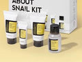 COSRX All About Snail Mucin - Set per la cura della pelle coreana, mini prodotti essenziali da viaggio, set regalo da viaggio con detergente viso, siero, crema idratante e crema per gli occhi alla bava di lumaca, kit ringiovanente - sandraperfume