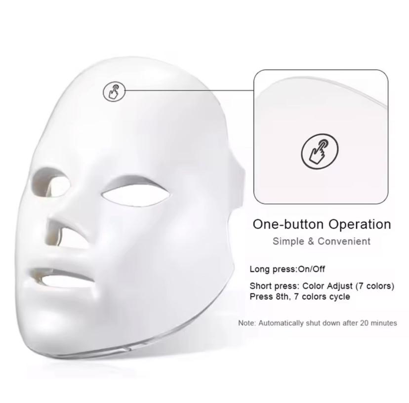 maschera a led ricaricabile a 7 led per il trattamento e la cura della pelle - sandraperfume