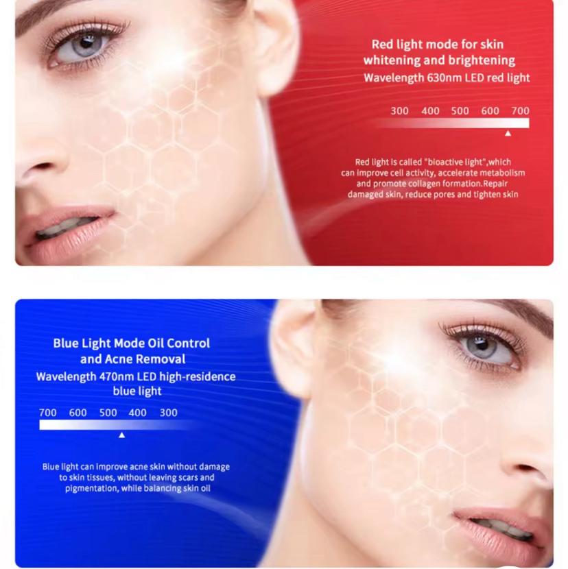 maschera a led ricaricabile a 7 led per il trattamento e la cura della pelle - sandraperfume