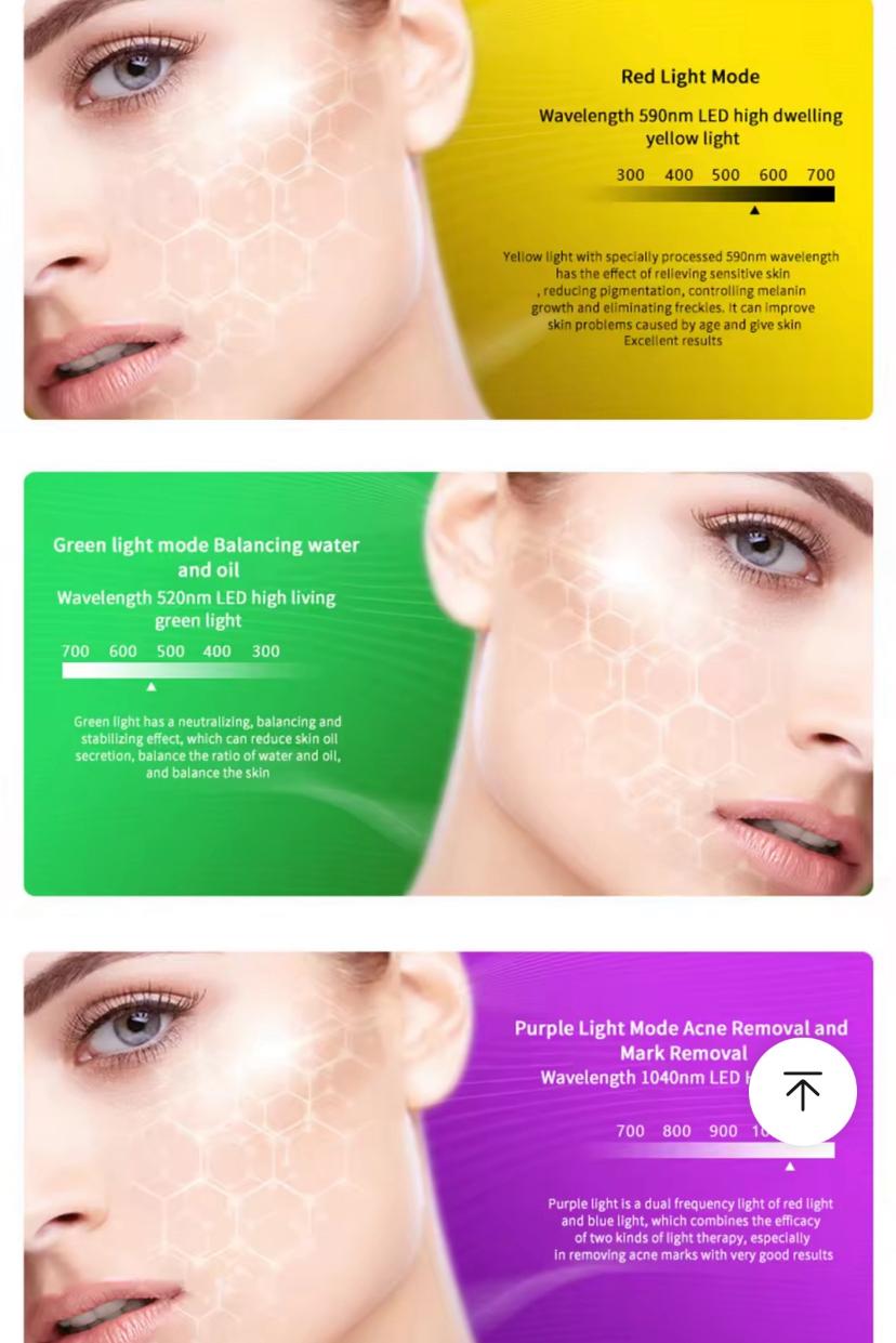 maschera a led ricaricabile a 7 led per il trattamento e la cura della pelle - sandraperfume