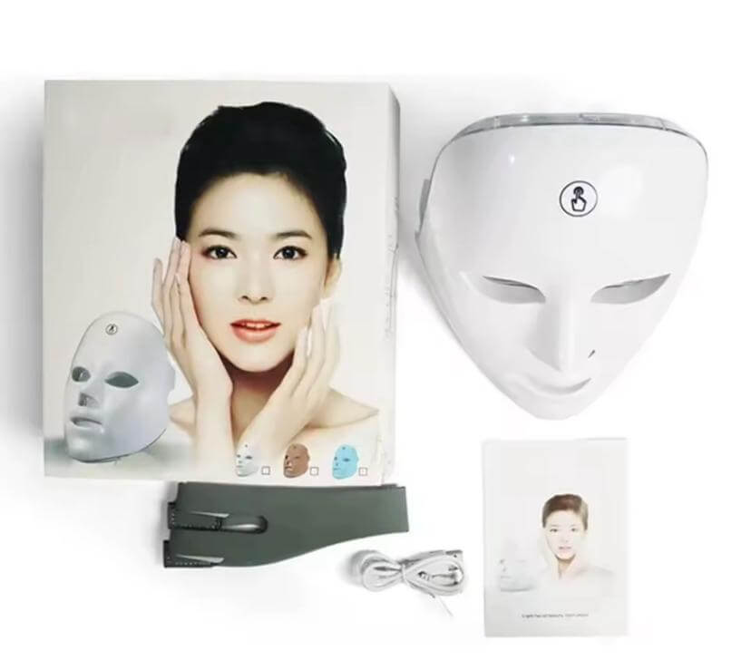 maschera a led ricaricabile a 7 led per il trattamento e la cura della pelle - sandraperfume